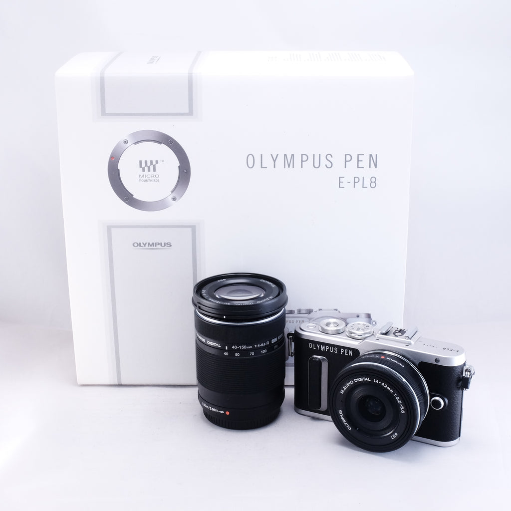 OLYMPUS PEN E-PL8 (Black) + 14-42 + 40-150mm 2lenses