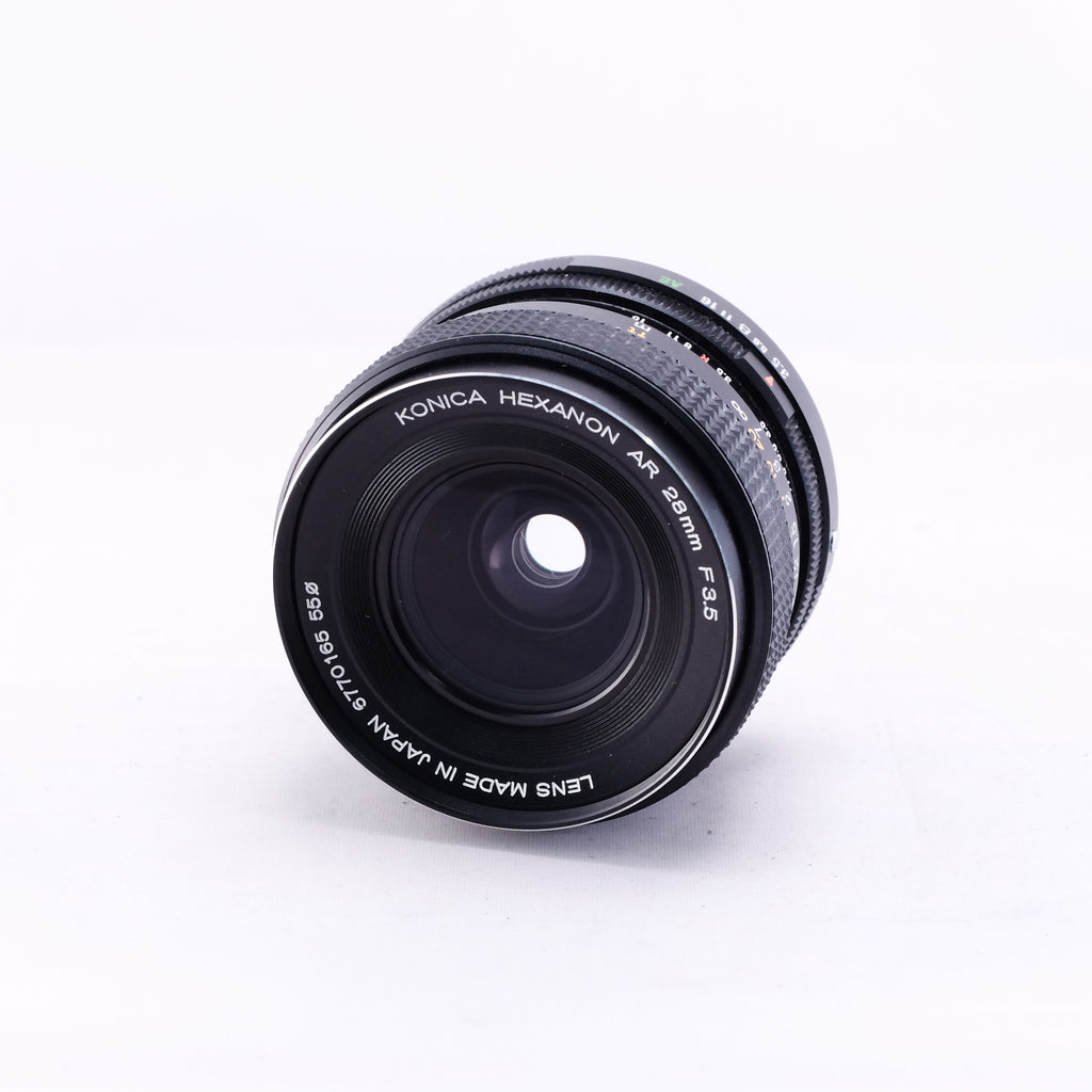 KONICA AUTOREFLEX T3 (silver) + KONICA HEXANON AR 28mm F3.5