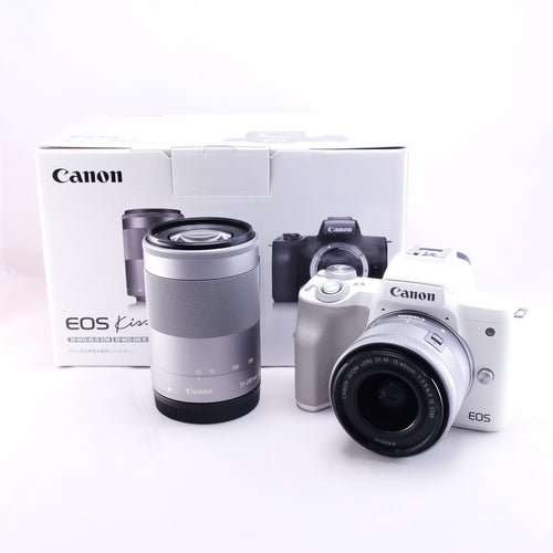 Canon EOS Kiss M2 ダブルズームキット (White)