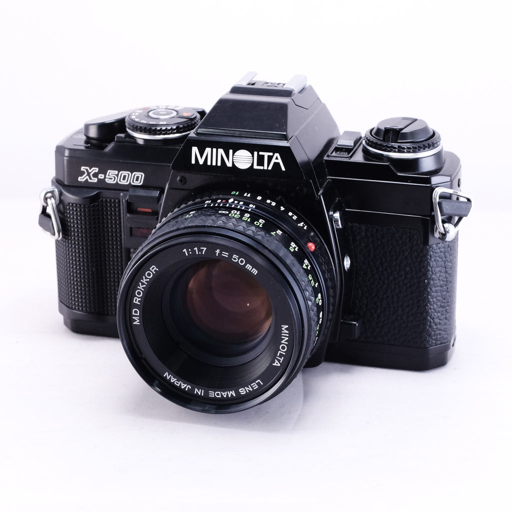 MINOLTA X-500 (Black) + New MD ROKKOR 50mm F1.7