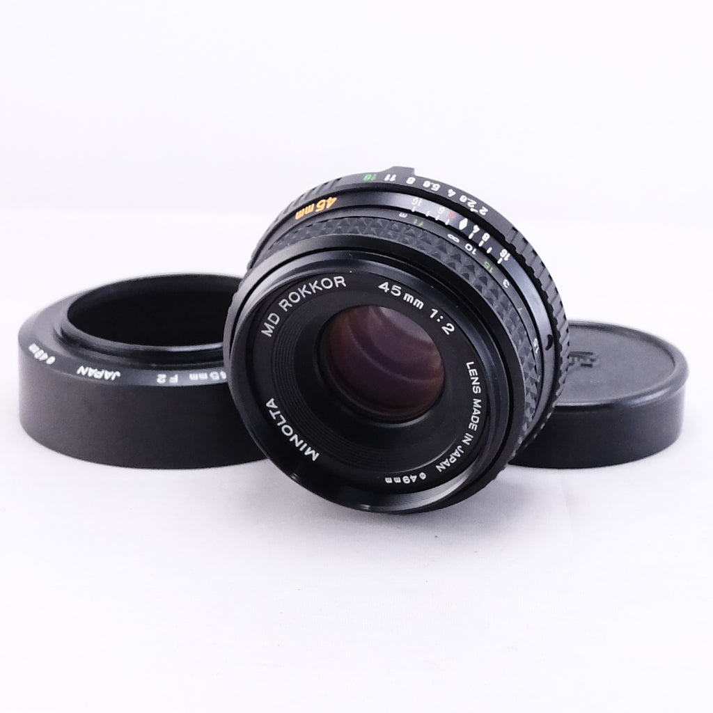 【MINOLTA】MD ROKKOR 45mm F2 [MD] フード付属 #1472153212070 | 東京CAMERA