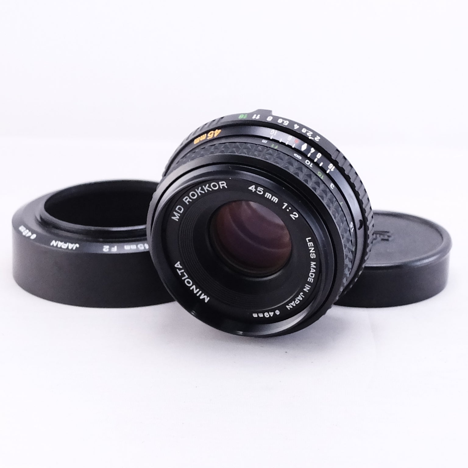 【MINOLTA】MD ROKKOR 45mm F2 [MD] フード付属 #1472153212070 | 東京CAMERA