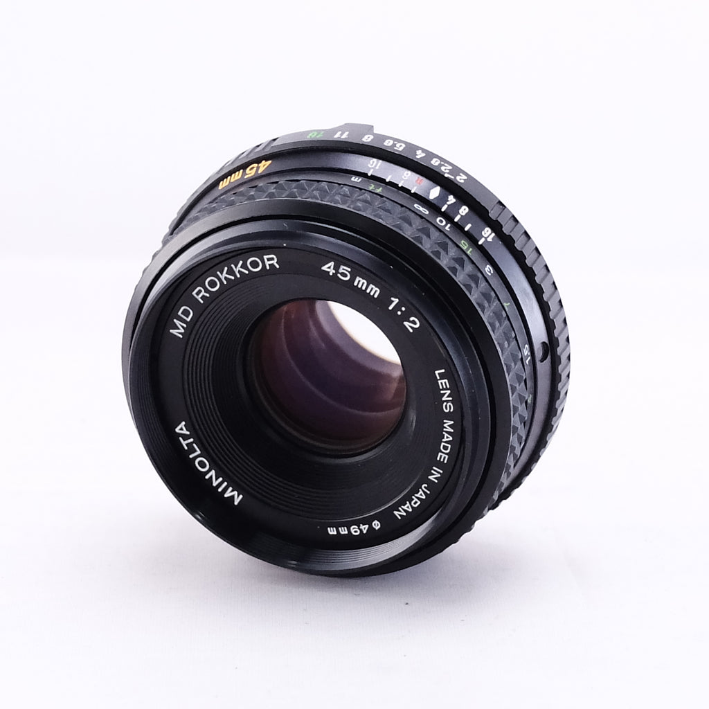 【MINOLTA】MD ROKKOR 45mm F2 [MD] フード付属 #1472153212070 | 東京CAMERA