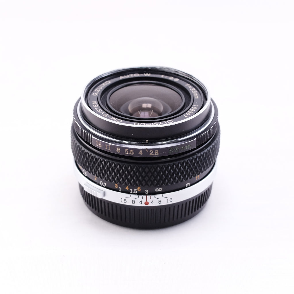 【OLYMPUS】OM G.ZUIKO AUTO-W 35mm F2.8 銀枠 [OM] ＊整備品 #1713050043229 | 東京CAMERA